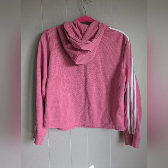 adidas Pink Hoodie with White Stripes - Picture 4 of 5